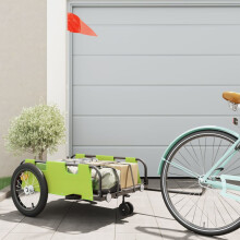 Berkfield Bike Trailer Green Oxford Fabric and Iron