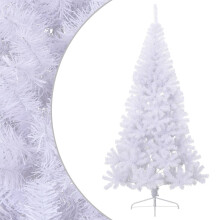 Berkfield Artificial Half Christmas Tree with Stand White 240 cm PVC