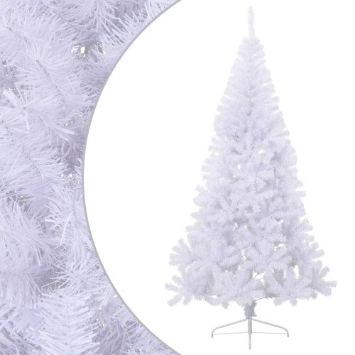 Berkfield Artificial Half Christmas Tree with Stand White 240 cm PVC