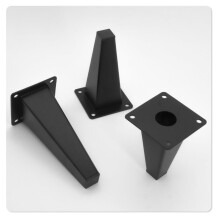 Metal Furniture Legs 5 Inch Set of 4, Modern Tapered Sofa Legs with Matt Black Finish and Easy Installation
