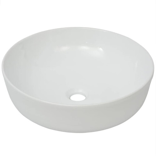 Berkfield Basin Round Ceramic White 41.5x13.5 cm 1