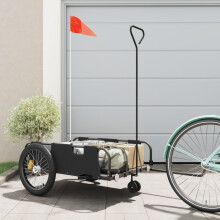 Berkfield Bike Trailer Black Oxford Fabric and Iron
