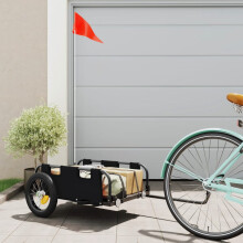 Berkfield Bike Trailer Black Oxford Fabric and Iron