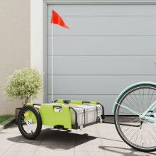 Berkfield Bike Trailer Green Oxford Fabric and Iron