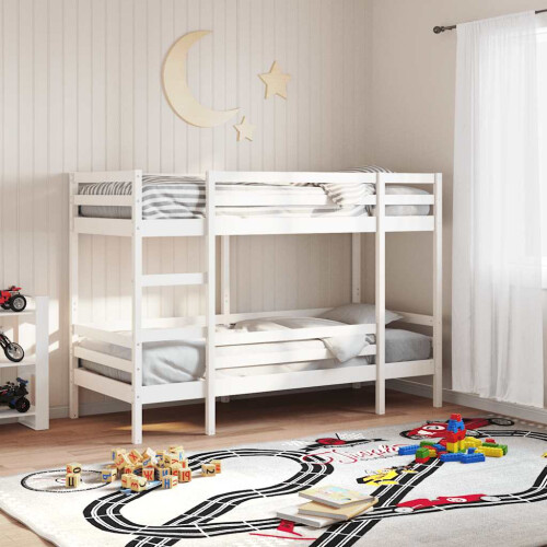 Berkfield Bunk Bed without Mattress White 75x190 cm Small Single Solid Wood Pine