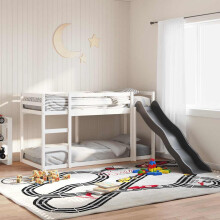 Berkfield Bunk Bed with Slide&Ladder without Mattress White 90x200 cm
