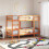 Berkfield Bunk Bed without Mattress Wax Brown 75x190 cm Small Single Solid Wood Pine 1