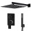 Berkfield Shower System Stainless Steel 201 Black 2