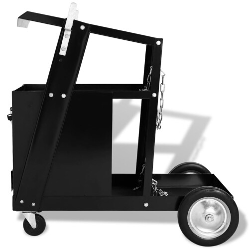 Berkfield Welding Cart with 4 Drawers Black 1