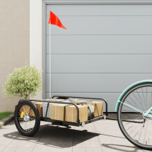 Berkfield Bike Trailer Black 135x70x37 cm Iron