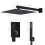 Berkfield Shower System Stainless Steel 201 Black 6