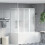 Shower Bath Screen Wall L Shape 70 x 120 x 137 cm 4 Panels Foldable 3