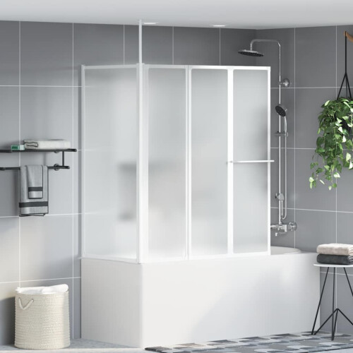 Shower Bath Screen Wall L Shape 70 x 120 x 137 cm 4 Panels Foldable 2