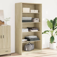 Berkfield Wardrobe Sonoma Oak 100x50x200 cm Engineered Wood
