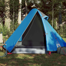Berkfield Camping Tent Dome 2-Person Blue Waterproof