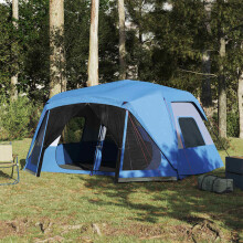 Berkfield Family Tent 10-Person Blue Quick Release Waterproof