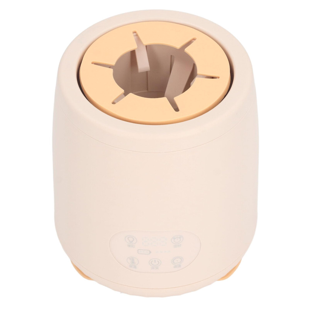 Usb Rechargeable Baby Bottle Shaker, 360 Rotating Mixing, Fivelevel Timing, Quiet Warm Milk Function, Beige