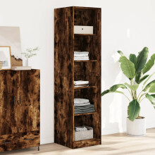 Berkfield Wardrobe Smoked Oak 50x50x200 cm Engineered Wood