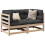 Berkfield 2 Piece Garden Sofa Set Solid Wood Pine 1