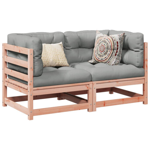 Berkfield 2 Piece Garden Sofa Set Solid Wood Douglas Fir