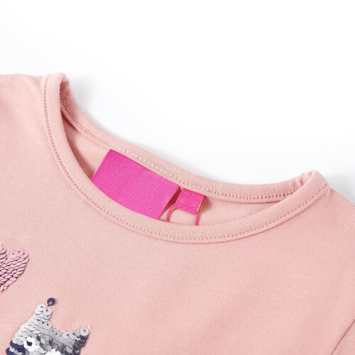 Kids' T-shirt with Long Sleeves Light Pink 104 2