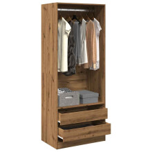Berkfield Wardrobe Artisian Oak 80x50x200 cm Engineered Wood