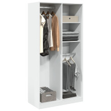 Berkfield Wardrobe White 100x50x200 cm Engineered Wood