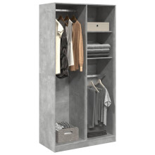 Berkfield Wardrobe Concrete Grey 100x50x200 cm Engineered Wood