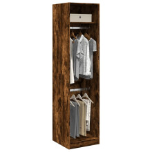 Berkfield Wardrobe Smoked Oak 50x50x200 cm Engineered Wood