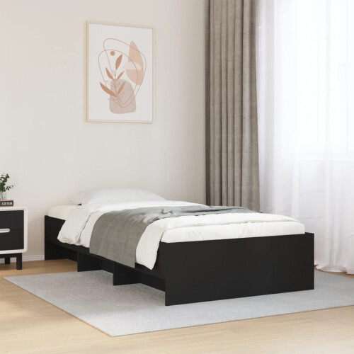 Berkfield Bed Frame without Mattress Black 100x200 cm Engineered Wood