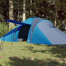 Berkfield Family Tent Dome 6-Person Blue Waterproof