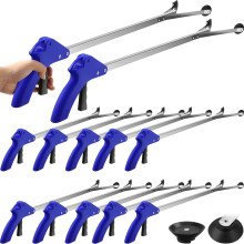 12 Pack Grabber Reacher Tool 32 Inch Long Handle with Secure Suction Grip for Elderly Garden Use
