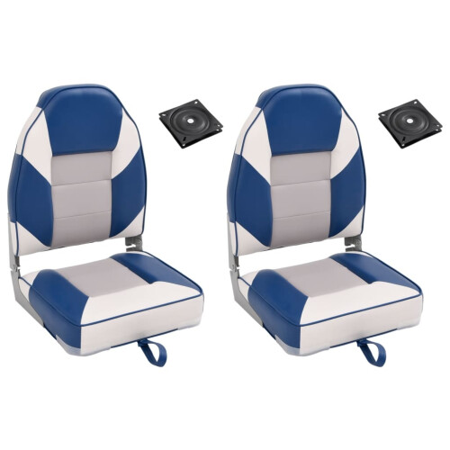 Berkfield 4 Piece Foldable Boat Seat Set High Backrest