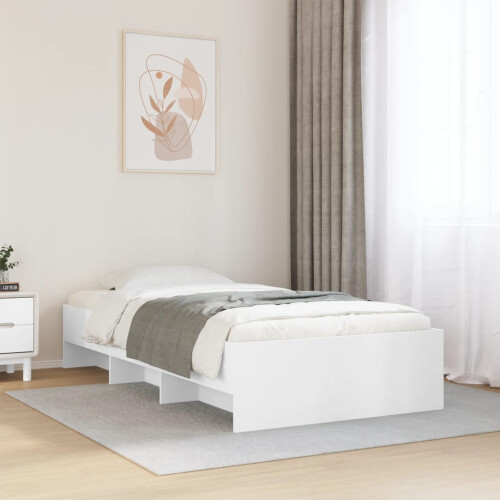 Berkfield Bed Frame without Mattress White 100x200 cm Engineered Wood