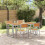 Berkfield Garden Dining Set 5 pcs Grey Solid Acacia Wood 1