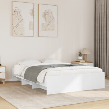 Berkfield Bed Frame without Mattress White 135x190 cm Double Engineered Wood