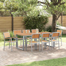 Berkfield Stacking Chair 8 pcs Brown 56 x 57 x 87 cm Solid Acacia Wood