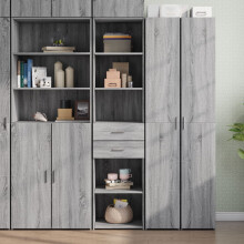 Berkfield Highboard Grey Sonoma 45x42.5x185 cm Engineered Wood