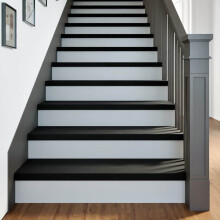 Berkfield Stair Treads 8 pcs Dark Brown 90x25x2 cm Solid Wood Oak