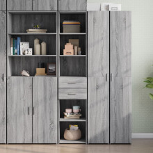 Berkfield Highboard Grey Sonoma 40x42.5x185 cm Engineered Wood