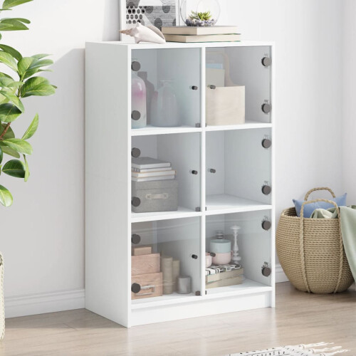 Berkfield Highboard with Doors White 68x37x109 cm Engineered Wood