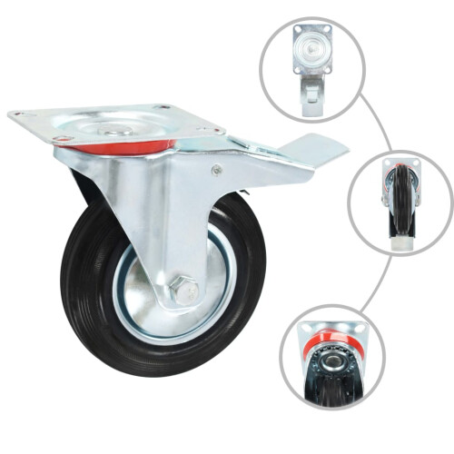 Berkfield Swivel Casters 4 pcs 160 mm 2