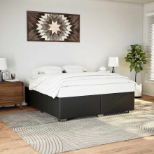 Berkfield Bed Frame without Mattress Black†Super King Faux Leather