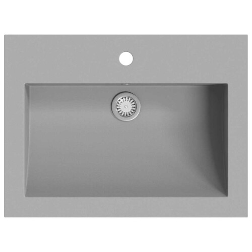 Berkfield Granite Basin 600x450x120 mm Grey 1