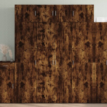 Berkfield Highboard Smoked Oak 80x42.5x185 cm Engineered Wood