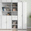 Berkfield Highboard White 40x42.5x185 cm Engineered Wood 1