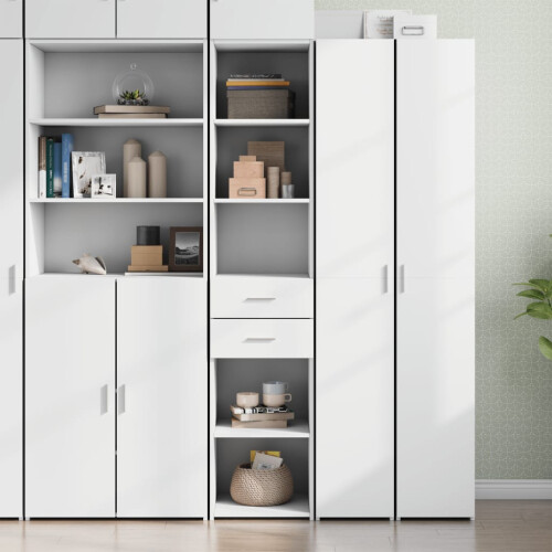 Berkfield Highboard White 40x42.5x185 cm Engineered Wood