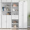 Berkfield Highboard White 50x42.5x185 cm Engineered Wood 1