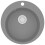 Berkfield Granite Kitchen Sink Single Basin Round Grey 2