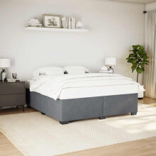 Berkfield Bed Frame without Mattress Dark Grey†Super King Velvet